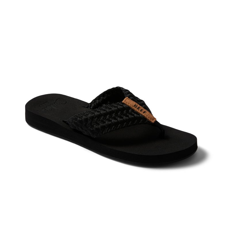 Reef Cushion Threads Womens Flip Flop, Ultra Soft Cushion Footbed, Arch Support, Black, 7 - Image 3